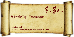 Virág Zsombor névjegykártya